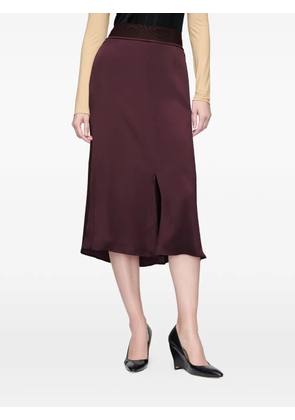 Maison Margiela satin midi skirt - Red