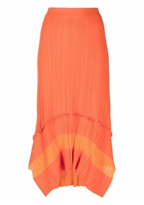 Stella McCartney two-tone fine-ribbed skirt - Orange