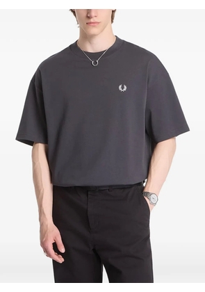Fred Perry Laurel Wreath logo-embroidered T-shirt - Grey