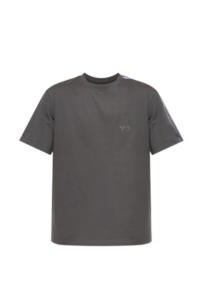 Y-3 logo-print side-stripe T-shirt - Grey