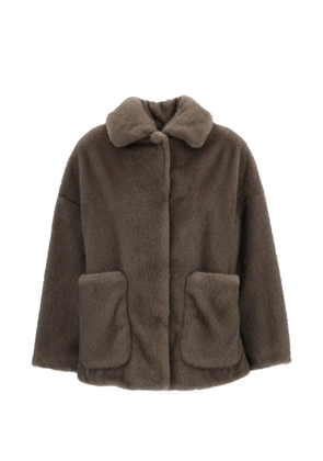 Herno faux-fur patch-pocket jacket - Grey