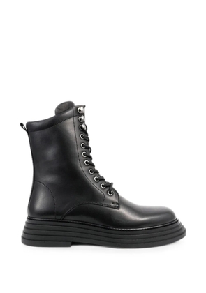 SERGIO MORETTI FIRENZE lace-up leather ankle boots - Black