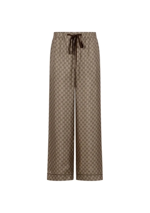Gucci drawstring-waist palazzo pants - Neutrals