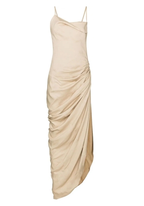 Jacquemus Saudade draped maxi dress - Neutrals