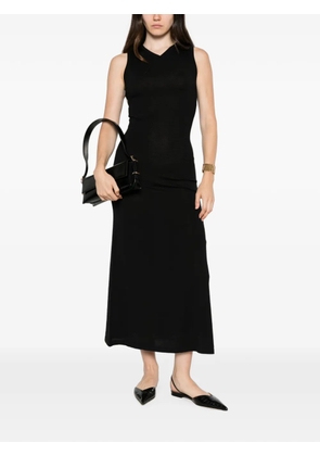 Liviana Conti sleeveless V-neck midi knitted dress - Black