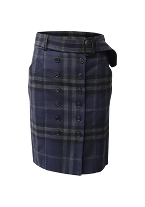 Burberry Pre-Owned Tartan wrap-style skirt - Blue