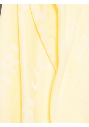 Blugirl logo-print frayed scarf - Yellow