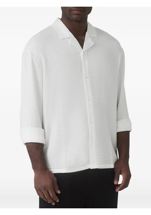 MAUVAIS crinkled camp-collar shirt - White