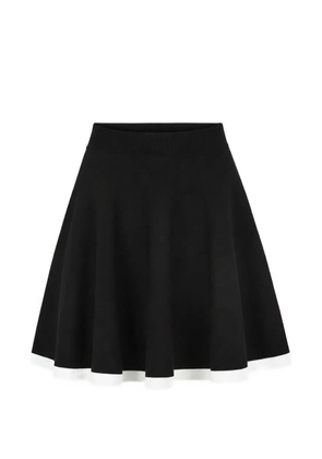Nina Ricci contrasted-knit skater-cut mini skirt - Black