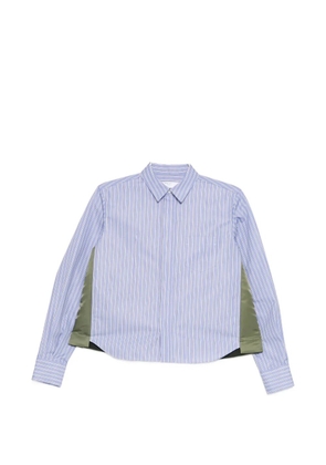 sacai striped twill shirt - Blue