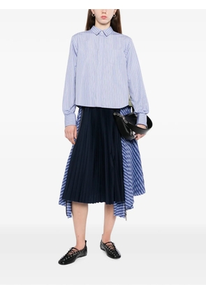 sacai striped twill shirt - Blue