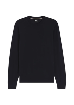 BOSS crew-neck wool sweater - Blue