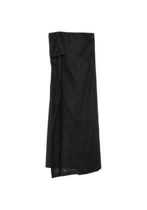 Liviana Conti strapless draped asymmetric dress - Black