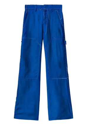 Off-White Runway Stitch Carpenter trousers - Blue