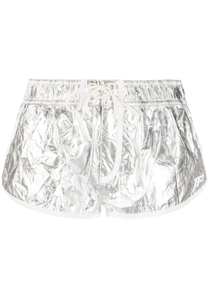 TOM FORD Metallic Crinkle running shorts - Silver