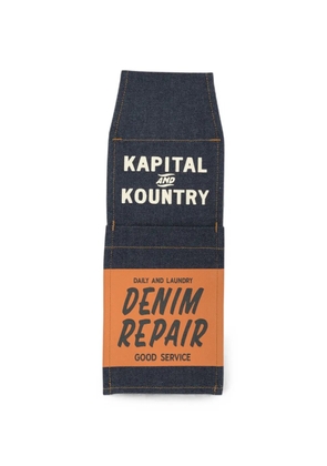 KAPITAL Denim Pulp logo-print phone holder - Blue