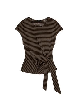 Rails striped tie-waist top - Black