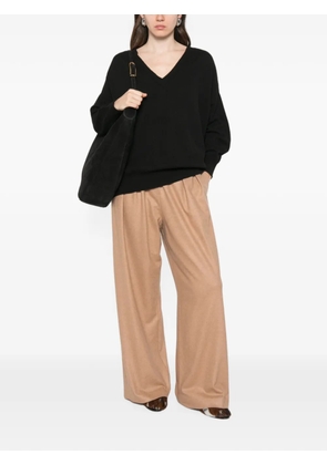 Liviana Conti logo-waistband trousers - Neutrals