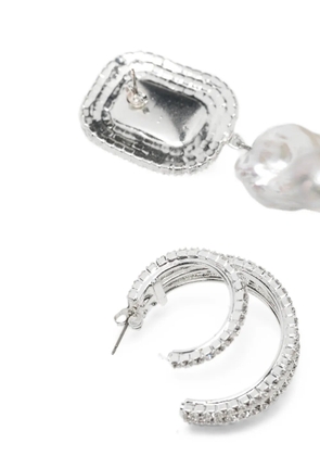 Magda Butrym crystal-embellished mismatched earrings - Silver