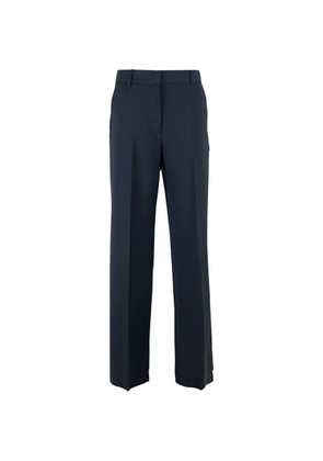 Weekend Max Mara pressed-crease wide-leg trousers - Blue