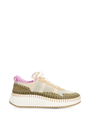 Chloé Nama whipstitched mesh sneakers - Neutrals