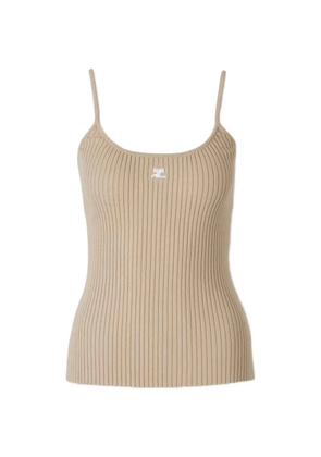 Courrèges Reedition ribbed-knit top - Neutrals