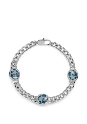 TWOJEYS engraved-logo bracelet - Silver