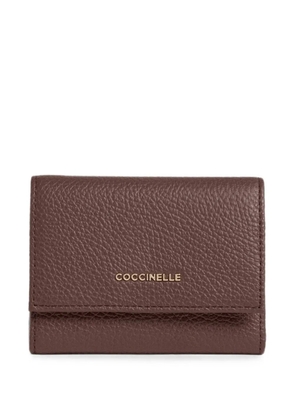 Coccinelle Metallic grained leather wallet - Red