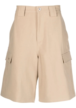 Off-White logo-embroidered cargo shorts - Neutrals