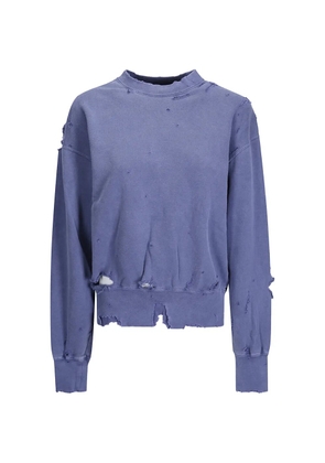 Kuro More Damage distressed washed sweatshirt - Blue