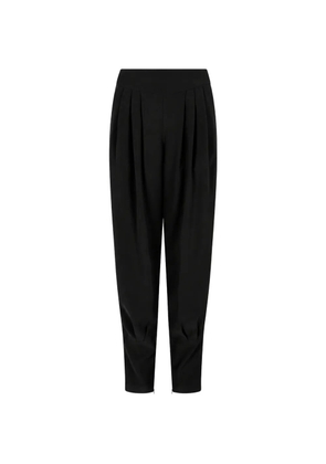 Giorgio Armani pleated tapered trousers - Black