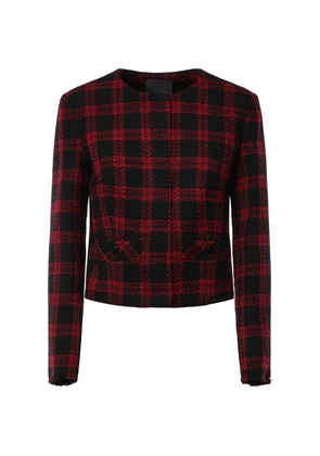 PINKO check-pattern tweed jacket - Red