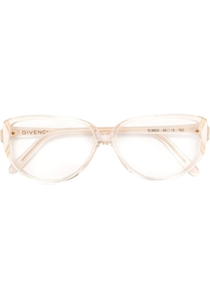 Saint Laurent Pre-Owned 1980's cat eye glasses - WHITE