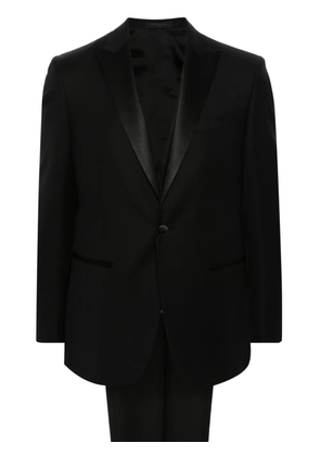 Corneliani single-breasted wool suit - Black