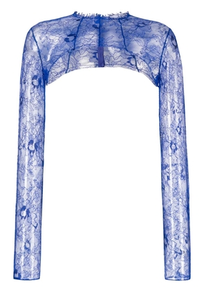 Off-White lace cropped top - Blue