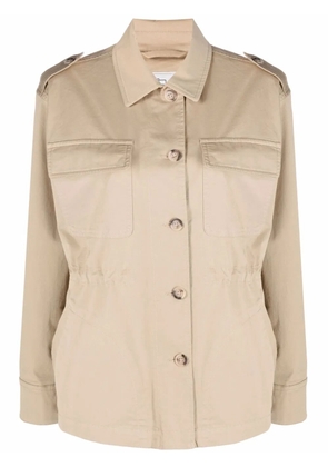 Woolrich stretch twill overshirt - Neutrals