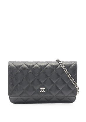 CHANEL Pre-Owned Matelassé Caviar chain-strap shoulder bag - Black