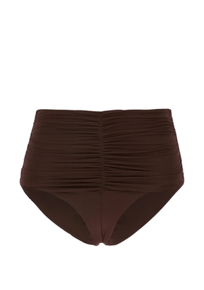 Maison Anami ruched bikini bottoms - Brown