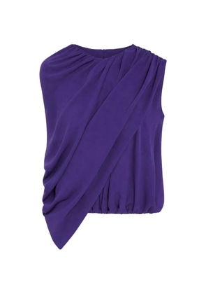 Balenciaga asymmetric draped cape top - Purple