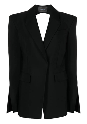 Mugler open-back single-breasted blazer - Black