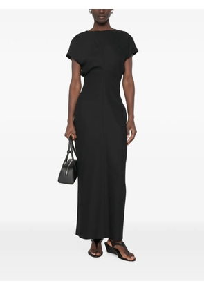 Agnona cap-sleeve maxi dress - Black
