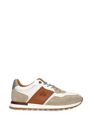 La Martina Heritage suede-panelled sneakers - White