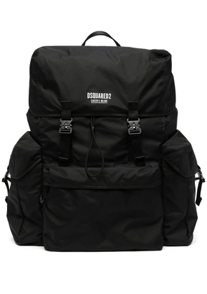 DSQUARED2 Big logo-print backpack - Black