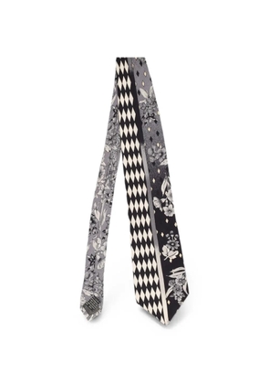 Versace Pre-Owned floral-print tie - Black