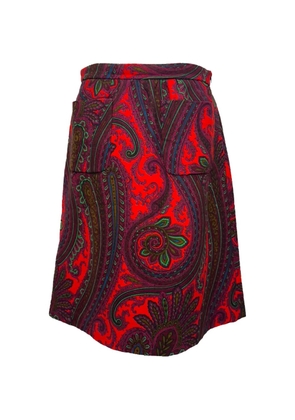 Miu Miu Pre-Owned paisley-print A-line mini skirt - Red