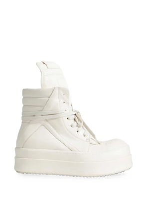 Rick Owens Mega Bumper Geobasket zip-up sneakers - White