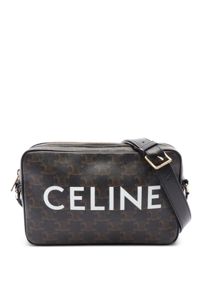 Celine Pre-Owned 2000s medium Triomphe logo messenger bag - Black