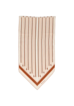 Ferragamo Pre-Owned Gancini stripe scarf - Neutrals