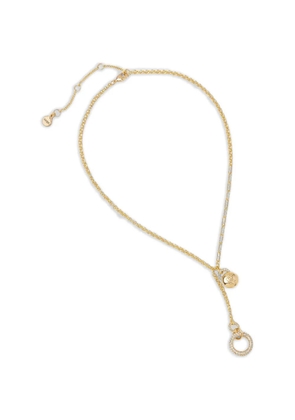 DKNY crystal-embellished padlock necklace - Gold