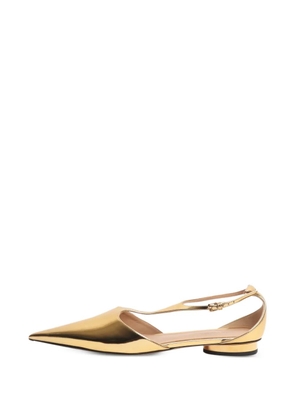 Bottega Veneta Pre-Owned Rocket T-Bar ballet flats - Gold